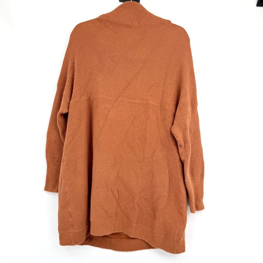 Free People Ottoman M Slouchy Tunic Oversized Knit Sweater Heavy Orange Boho - Picture 2 of 8